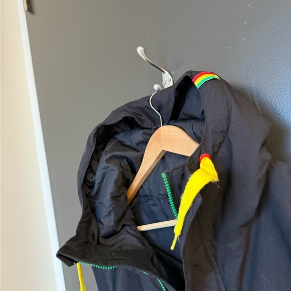 Men's Armanda M oversized long Black snowboard Vest Bob Marley vibes great cond - Picture 6 of 15